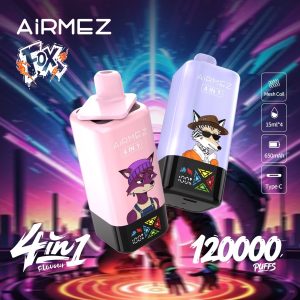 Airmez FOX 4-IN-1 120K – 120,000 Puffs, 60ml Capacity, 850mAh Rechargeable