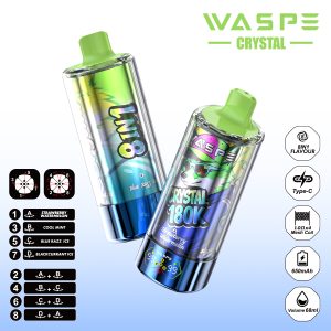 WASPE Crystal 180K 8-IN-1 Puffs EU Warehouse Stock Disposable Vape