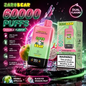 Zaro Bear 60K Dual Flavor Smart Disposable Vape EU Stock 2-in-1 Device